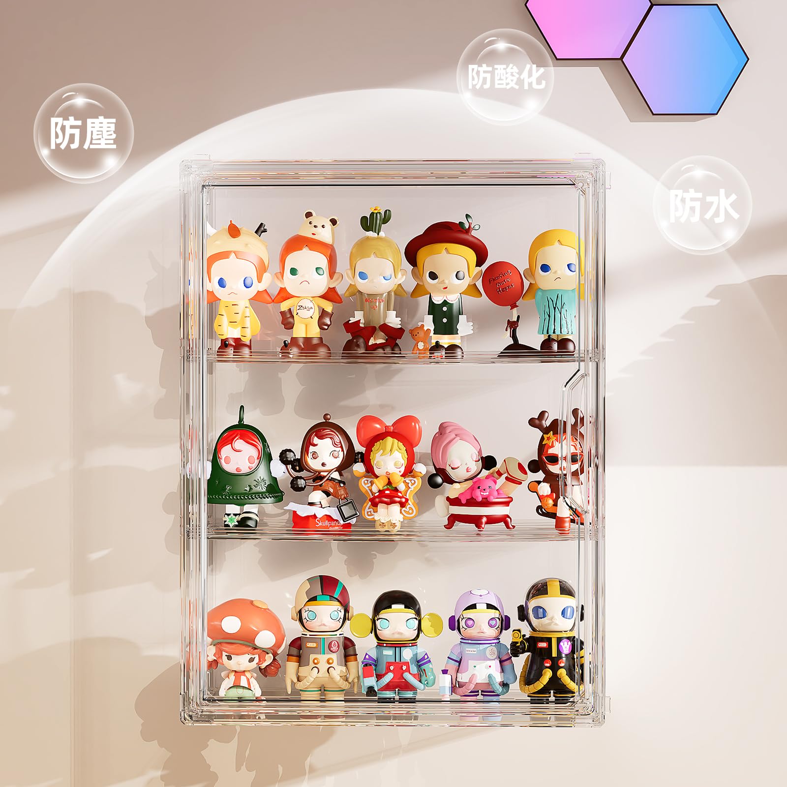Amazon.co.jp: JOYZAN アクリル フィギュアケース 壁掛け ディスプレイ